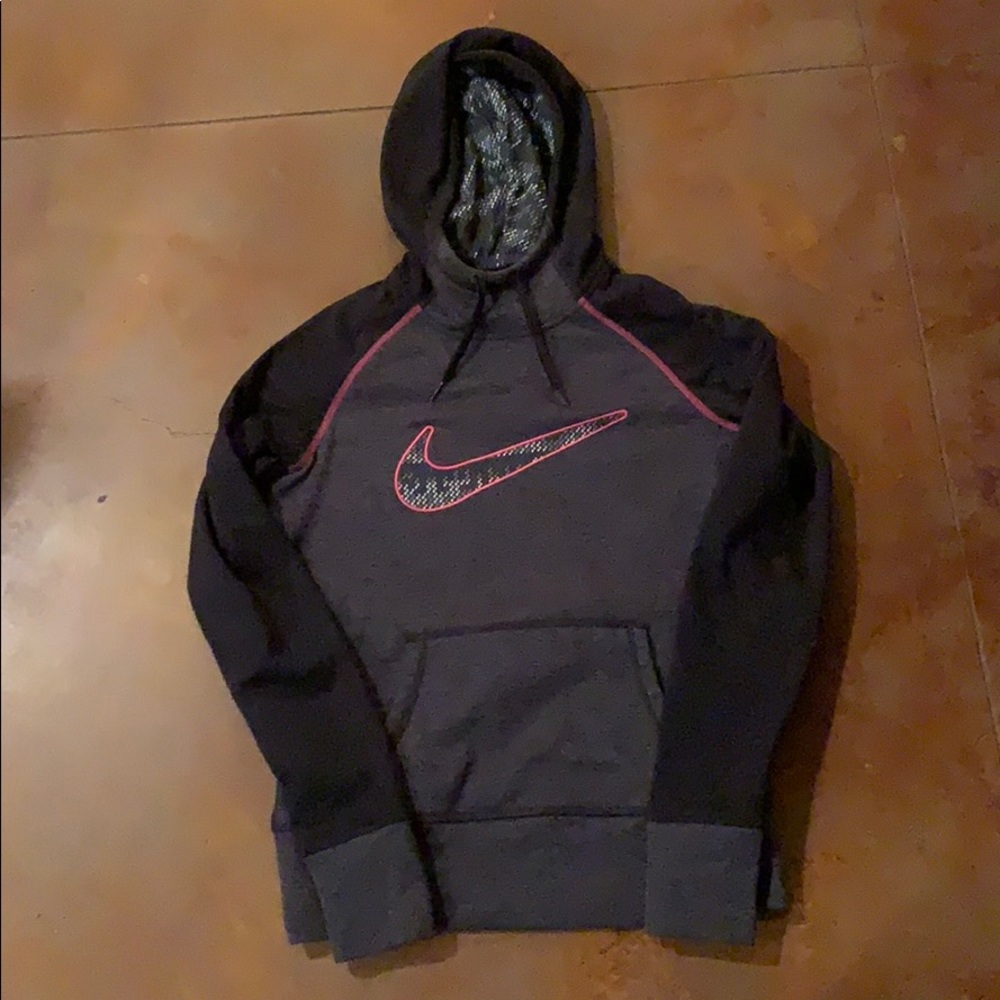 Nike black/gray/pink hoodie